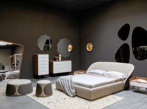 Mama modern upholstered bed by tonin casa Italy
