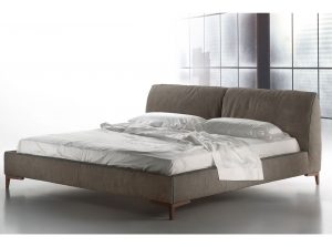 Kong Bed by Gamma Italy Upholstered white