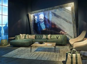 Marlon Classic Sectional Sofa By Gamma Italy green 1