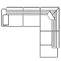 Corner Sectional W124″ x 114″