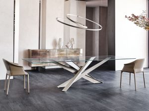 lancer modern glass dining table by cattelan italia 1
