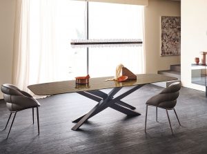 lancer moonglass modern glass dining table by cattelan italia 1