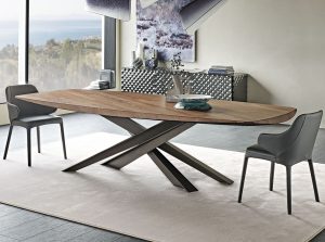 lancer wood modern dining table by cattelan italia 1