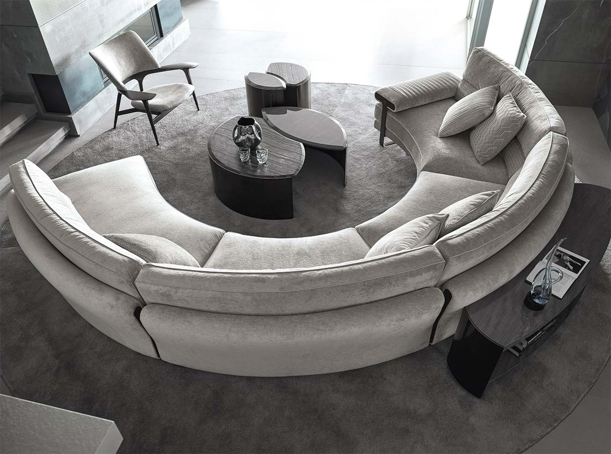 Curved Sectional Sofa Mirage By Giorgio