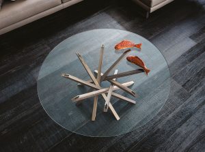 atari modern round glass coffee table cattelan italia 1
