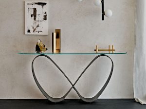 butterfly glass console table cattelan italia 1