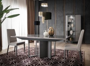 graphite modern italian dining room set alf group 1