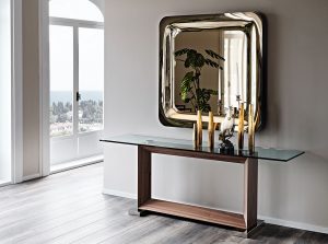monaco rectangular glass console table cattelan italia 1