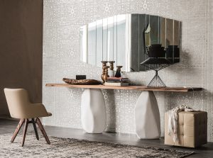 rapa nui wooden stone console table cattelan italia 1