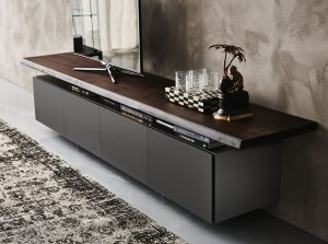 seneca contemporary tv stand media console cattelan italia 1