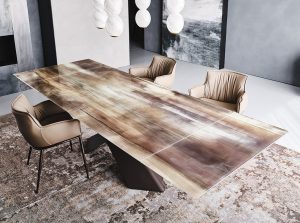 tyron crystalart drive dining table by cattelan italia 1