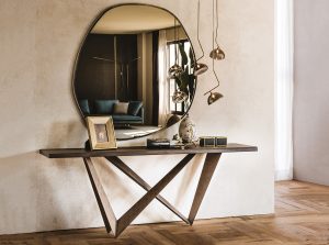 westin modern glass metal console table cattelan italia 1