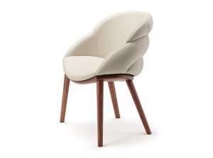 camila upholstered wooden dining chair cattelan italia 1