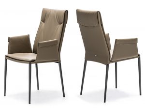 isabel mi leather upholstered dining chair cattelan italia 1