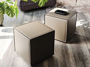 kubo pouf leather upholstered pouf ottoman cattelan italia 1