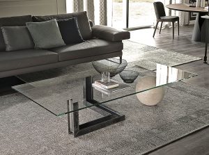 levante rectangular glass coffee table cattelan italia 1