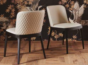 magda couture upholstered wooden dining chair cattelan italia 1
