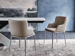 magda mi couture upholstered wooden dining chair cattelan italia 1