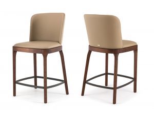 magda wooden upholstered counter bar stool cattelan italia 1
