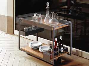 mojito wood modern bar serving cart cattelan italia 1