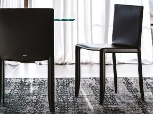 piuma edition upholstered leather dining chair cattelan italia 1