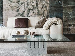 scacco rectangular glass marble coffee table cattelan italia 1