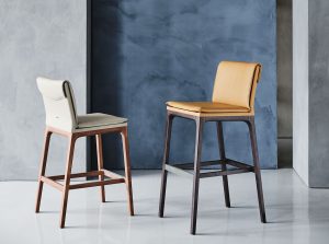 sofia modern upholstered wooden counter bar stool cattelan italia 1