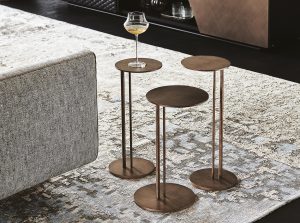 sting brushed metal coffee end table cattelan italia 1