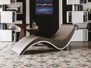 sylvester modern leather uphosltered chaise lounge cattelan italia 1