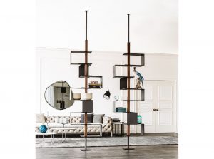 tokyo mounted bookcase dispaly unit room divider cattelan italia 1