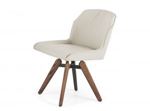 tyler swivel upholstered dining office chair cattelan italia 2