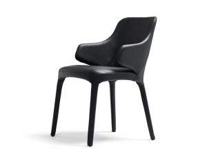 wanda modern leather dining arm chair cattelan italia 1