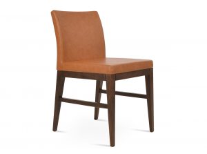 aria stretchers wood upholstered dining table sohoconcept 1