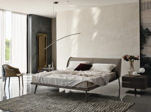 ayrton contemporary leather bed cattelan italia 1
