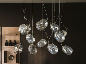cloudine contemporary glass chandelier cattelan italia 1