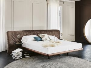 marlon long headboard upholstered bed cattelan italia 1