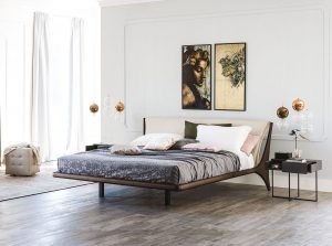 nelson wooden leather bed cattelan italia 1