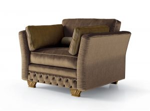 Carpanese Home Contemporary Italian Armchair 6437 Heritage Collection