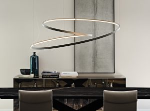 heaven curved ceiling chandelier cattelan italia 1