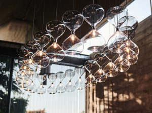 sablier modern glass chandelier cattelan italia 1