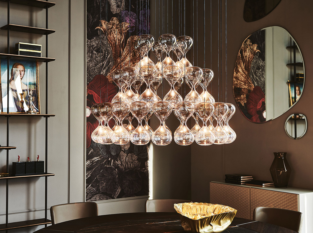Sablier Modern Glass Pendant Chandelier by Cattelan Italia - MIG Furniture