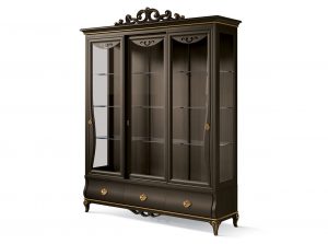 Carpanese Home 3 Door Glass Curio 5008 China Cabinet Heritage Collection