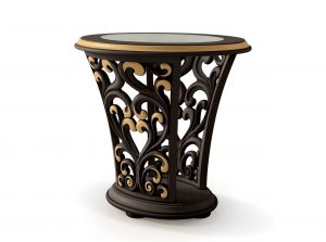 Carpanese Home Contemporary Oval Coffee Table 6130 Heritage Collection