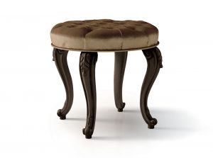 Carpanese Home Italian Padded Pouf 6288 Heritage Collection
