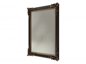 Carpanese Home Rectangular Mirror 6134 Clover Gold Leaf Motif Heritage Collection