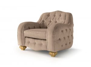 Carpanese Home Tufted Italian ArmChair 5137 Heritage Collection