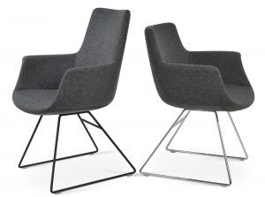 bottega wire upholstered dining chair sohoconcept 1
