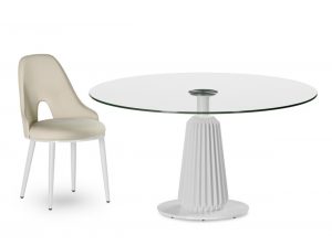 regina round glass kitchen dining table elite modern 2