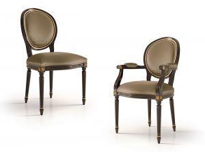 Carpanese Home Classic Italian Dining Chair 6109 and ArmChair 6111
