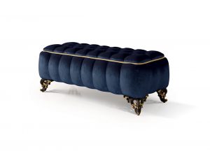 Carpanese Home Classic Italian Padded Bench 6090 Heritage Collection